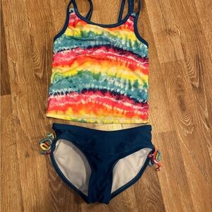 Cat & Jack Tie-Dye and Navy Kids Bikini Set